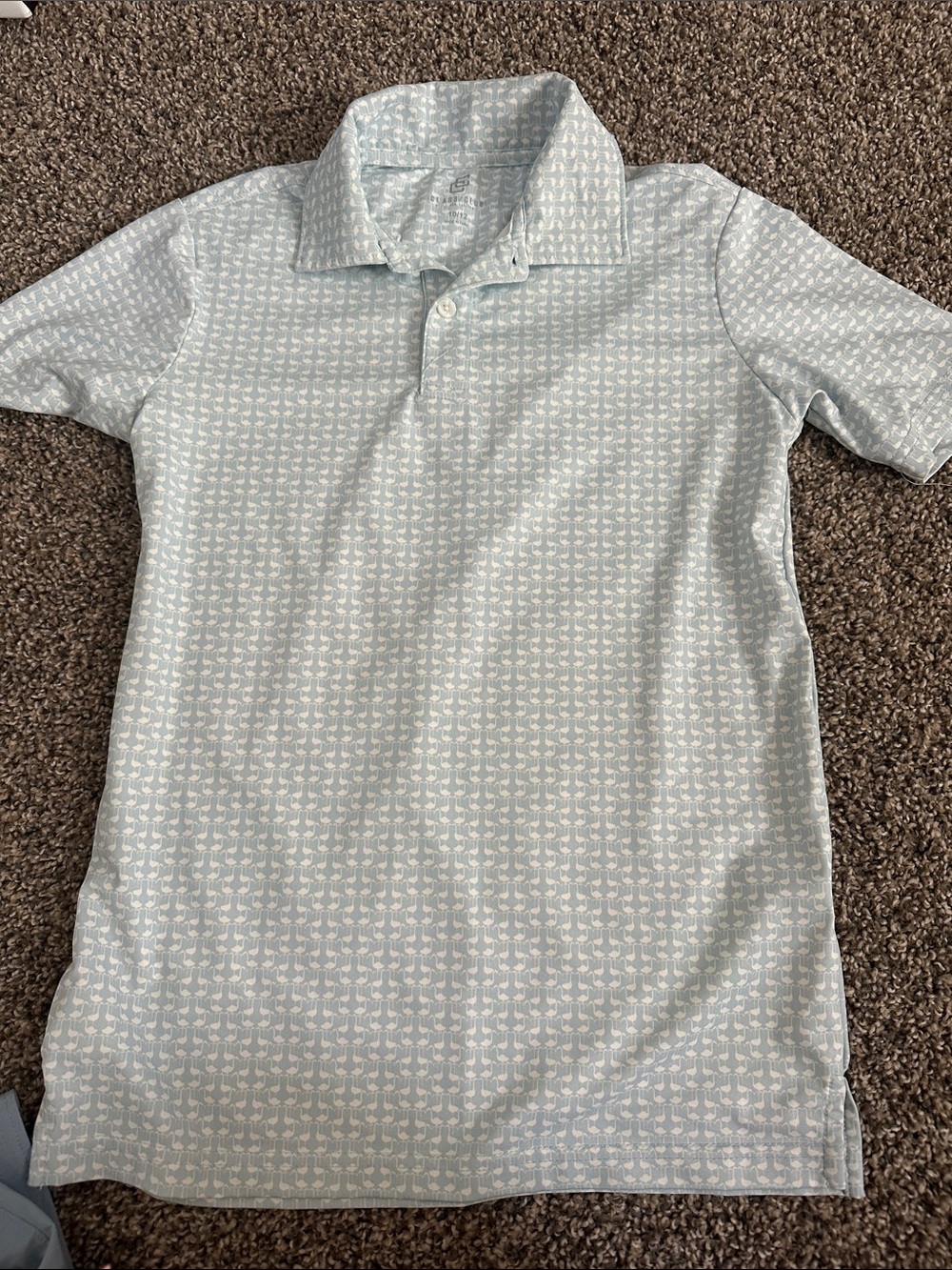 Class Club Light Blue Patterned Polo Shirt